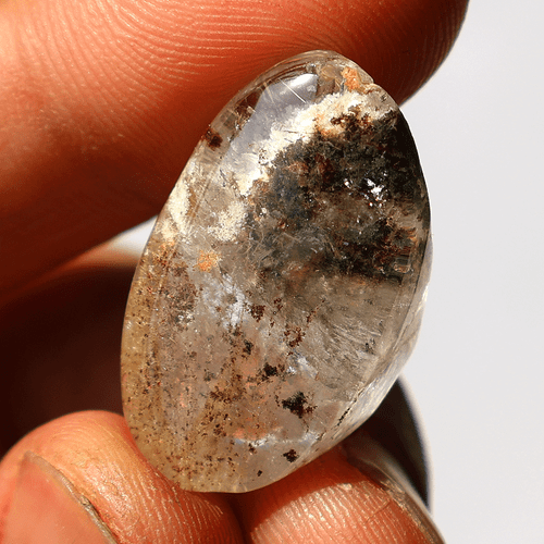 27.2 Cts Natural Garden Quartz Hi-Grade 27mmx17mm Oval Cabochon Loose Gemstone - Picture 4 of 10