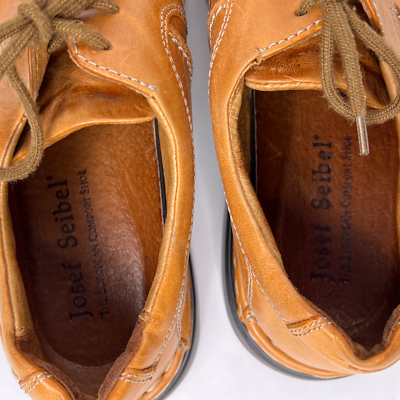 Josef Seibel Tan Leather Comfort Walking Casual Oxford Shoes Mens Size 42 8.5 9 Josef Seibel Tan Leather Comfort Walking Casual Oxford Shoes  main image 4