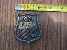 Vintage Belt Buckle Olympic Games 1980
