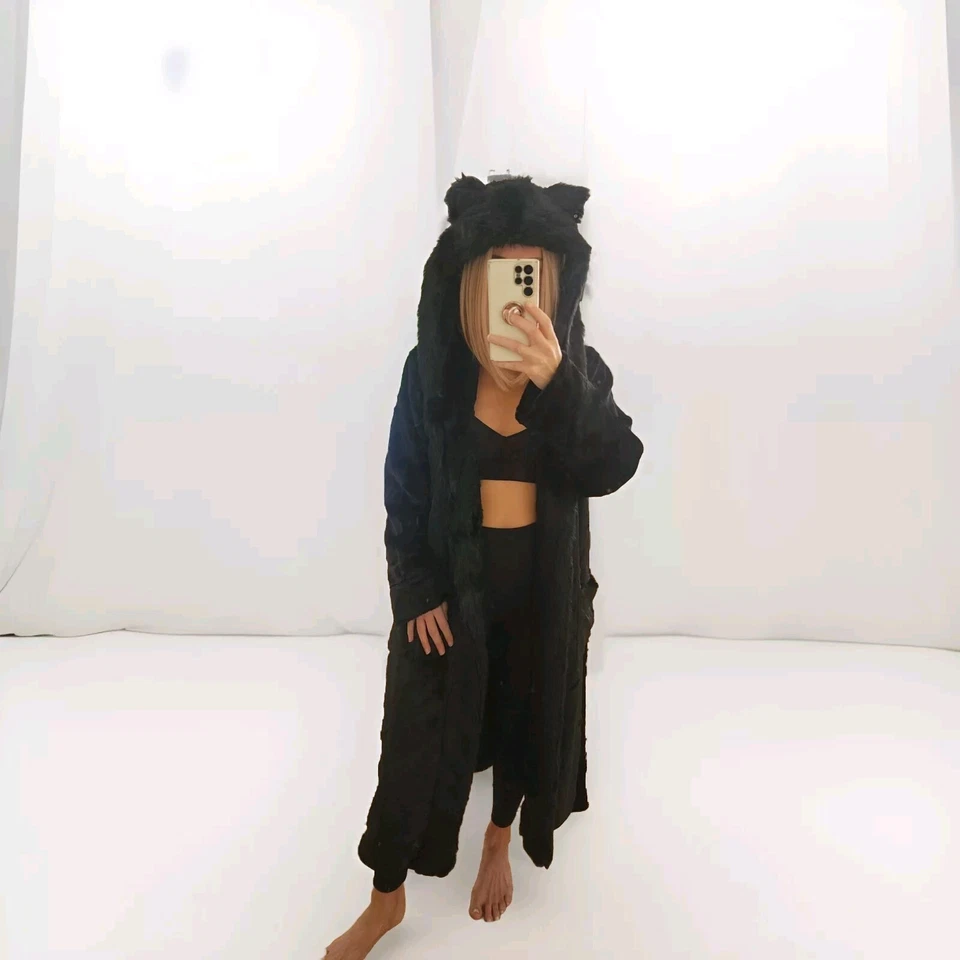¡¡Estilo Soldout!! Bata de piel sintética Spirithoods Black Panther talla S para mujer nueva con etiquetas Foto 3 de 4