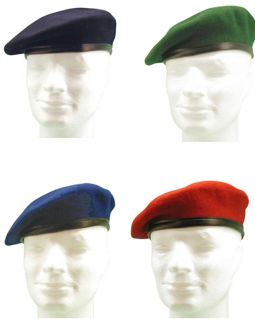 German Army Surplus Beret Blue Green Red Colours | eBay display picture 1