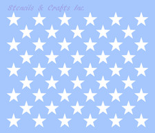 1.10" STAR STENCIL "50 STARS" TEMPLATE AMERICAN PATRIOTIC FLAG ART NEW 10" x 12"