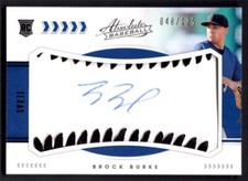 2020 Panini Absolute Rookie Baseball Material Signatures Black Brock Burke
