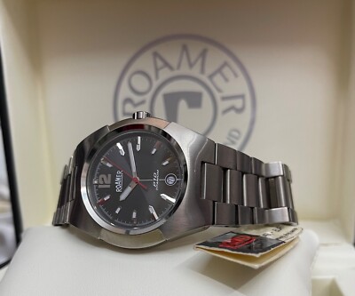 Roamer Orologio power 10 Titan 756833 Vetro Zaffiro Swiss Made