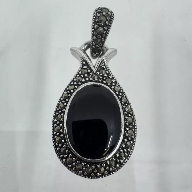 Gorgeous Large Teardrop Solid Sterling Silver 925… - image 1