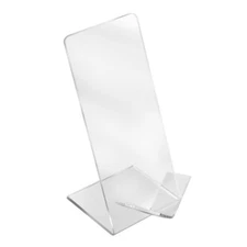 4 Pc Clear Acrylic Vertical Single Shoe Display Fixture Stand Retail Heels Slant