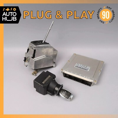 Mercedes R230 SL500 ECU Engine Computer EIS Ignition Switch Key Shifter Set OEM