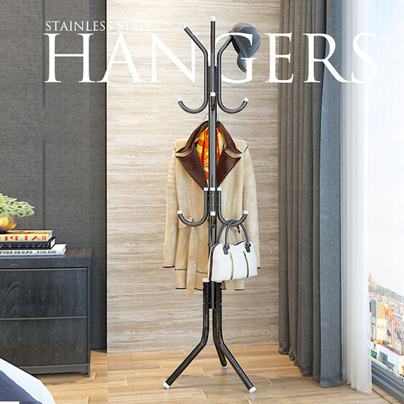 Garderobenständer Kleiderständer Garderobe Kleiderstange 175 cm + 6 Haken Metall