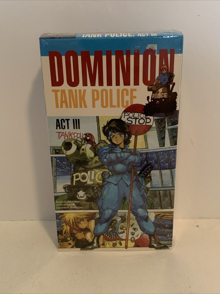 Dominion Tank Police Act I, II, III & IV Subtitled Anime Lot of 4 VHS
