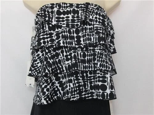 Tankini Caribbean Joe Swim 2 Piezas Estampado Geométrico Blanco y Negro Talla 8 Nuevo con Etiquetas Foto 2 de 4