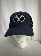 BYU Brigham Young University Strap Back Hat Navy Lace Back Hook loop Adjustable