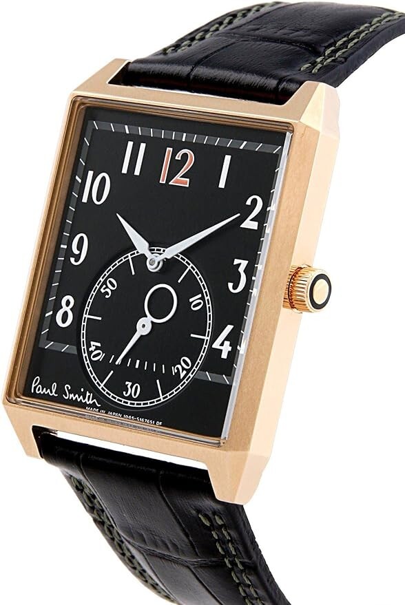 Paul Smith Watch West Minster Black Gold Square Men's Made in