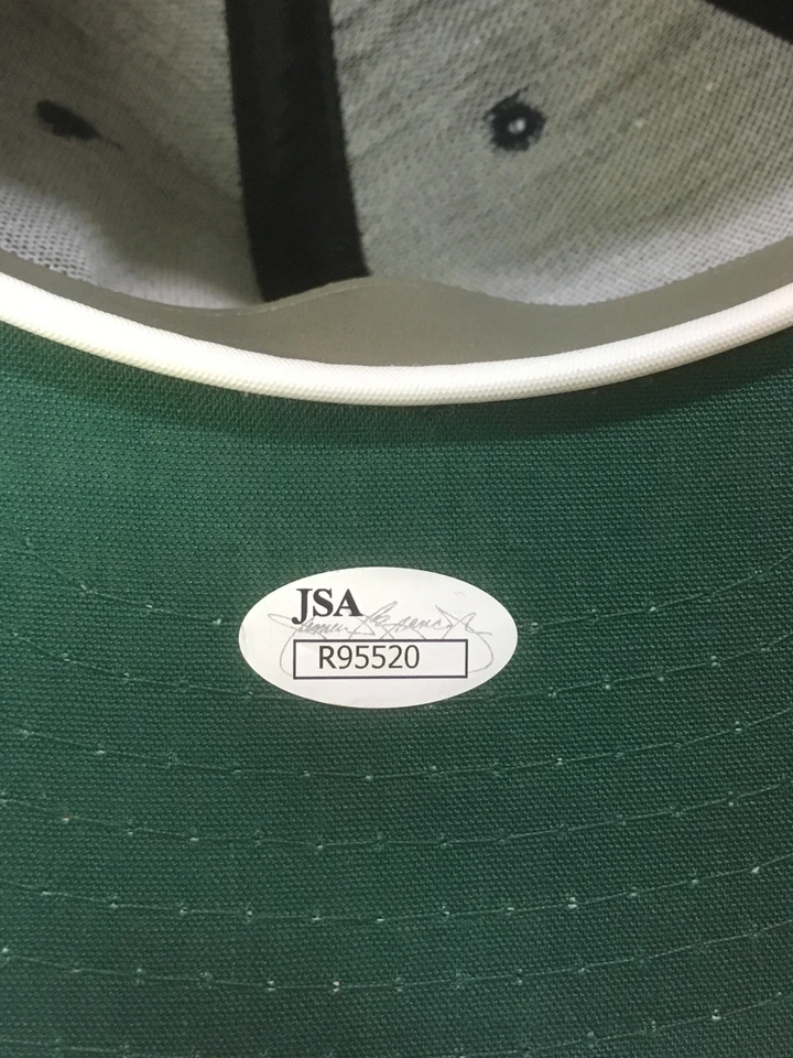 Warren Spahn signed Milwaukee Braves Cooperstown baseball hat auto HOF JSA COA - Image 4 of 4