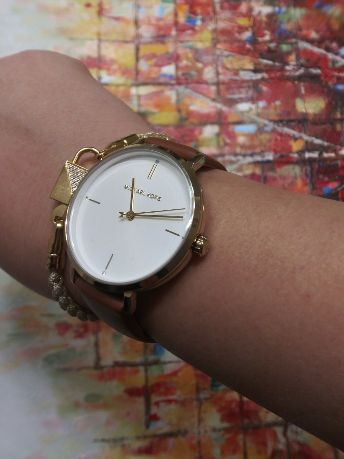 michael kors gold tone watch women's