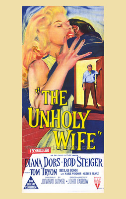 THE UNHOLY WIFE Movie POSTER 27x40 B Rod Steiger Diana Dors Tom Tryon Marie