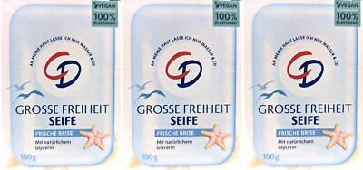 CD Milde Seife GROSSE FREIHEIT frische Brise Duft Handseife mit Glycerin 3x 100g