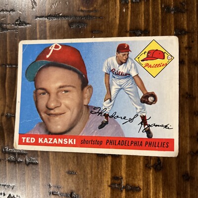 1955 Topps Ted Kazanski #46 Philadelphia Phillies Vintage Baseball