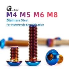 M4/5/6/8 Stainles Steel Button Head Socket Cap Screw for Motorcycle Modification
