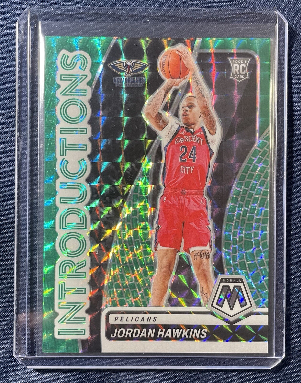 2023-24 Mosiac Jordan Hawkins Introductions Teal Mosaic 41/75 - Pelicans 🔥
