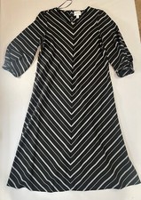 Nine West Dress 14 Black Stripe