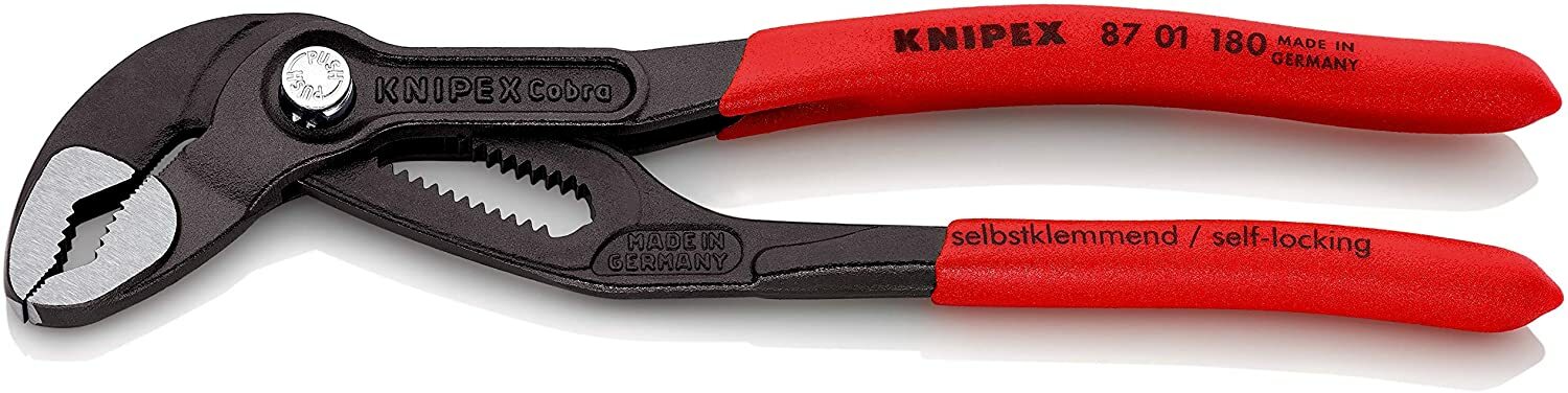 Knipex 87 01 180 Cobra Hightech Water Pump Pliers Grips 180mm 13758
