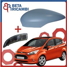 Calotta Specchietto Ford B-Max Lato Sinistro SX Guida Primer + Freccia