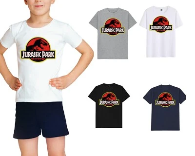 ALTACLASSEMODA JURASSIC PARK Kids Dinosaur Fan T-Shirt Steven Spielberg Raptor Tee Top