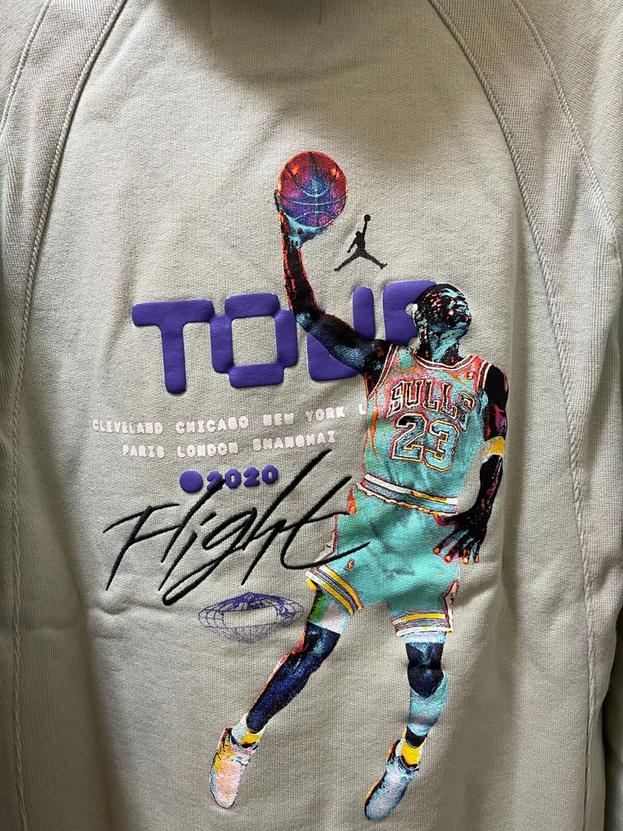 Air Jordan Flight Heritage Pullover Oxford Hoodie Mens XL Gray