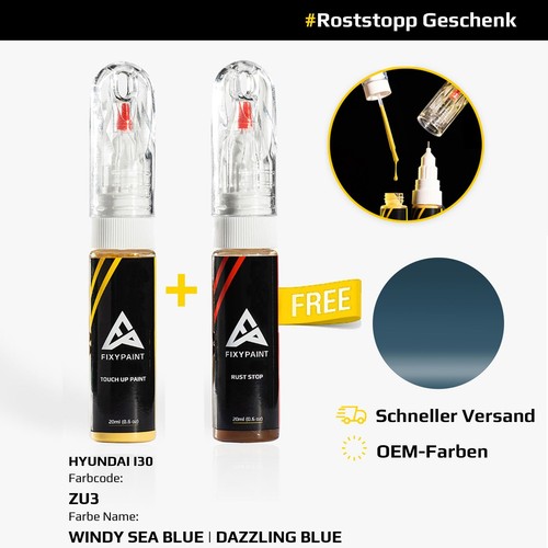 Auto Lackstift für HYUNDAI I30 Code ZU3 WINDY SEA BLUE DAZZLING BLUE