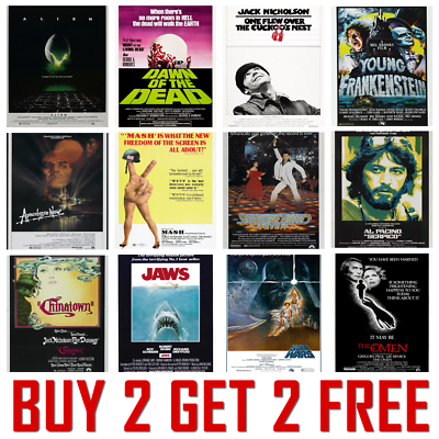 70s Classic Retro Vintage Movie Posters Cinema Film Wall Art