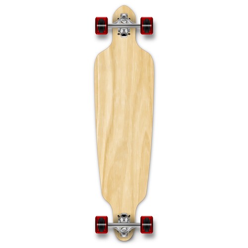 Yocaher Drop Through Blank Longboard Complete - Natural