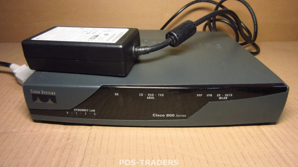Cisco 877W-M Annex M ADSL2+ Wireless Router 4-port LAN EXCL ANTENNAS- INCL PSU - Bild 2 von 2