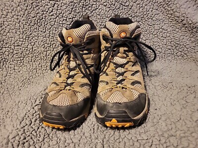 Merrell Moab Mid Ventilator Mens 9 Walnut Brown Suede Hiking Boots J86593 Vibram Merrell Moab Ventilator Mid Walnut J86593 Mens Size 10 Trail  main image 2