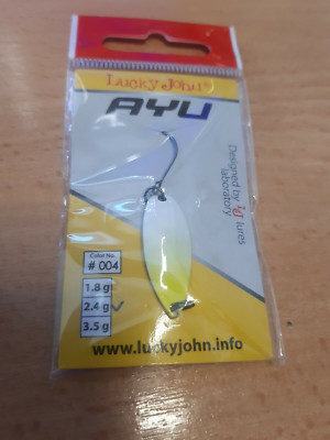 NEU Lucky John AYU Angel Löffel Köder Haken 2.4g WEISS GELB für Barsch Forelle