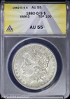 1882-O/S $1 Morgan Silver Dollar ANACS AU 55 | VAM-3 TOP 100 Strong