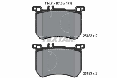 Textar 2518301 brake pad set, disc brake for Brabus, Mercedes-Benz
