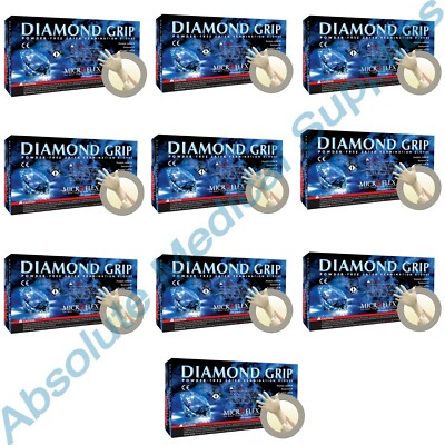 *1,000-Gloves* MicroFlex Diamond Grip Powder-Free Latex Exam X-Large MF-300-XL