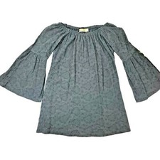 DEFECTS Urban Mangoz Womens Tunic Top or Dress Size S Off Shoulder Bell Sleeve