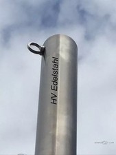 Sonnensegelmast Sonnensegel Mast Edelstahl 48,3 mm 2,5m Zum einbetonieren