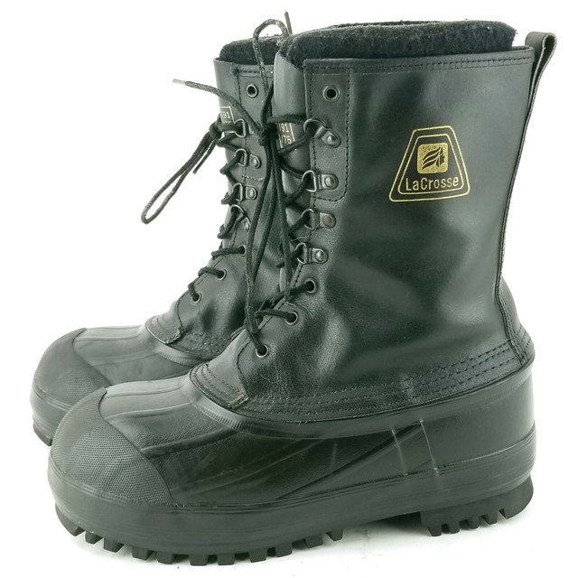 LaCrosse Mens 7 Snow Boots Steel Toe Lace Up Waterproof Black Work eBay