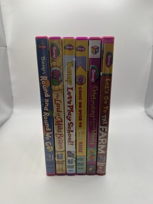Barney DVD Lot 6 - Let's play school, Farm, Land of Make Believe, Celebrating