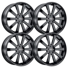 Set-4 Heavy Hitters Hh10 24x10 6x135 35mm Onyx Black Wheels Rims 24 Inch