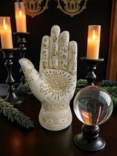 Mystical Witchy Palmistry Hand Statue Palm Reading Boho Psychic Decor 5"