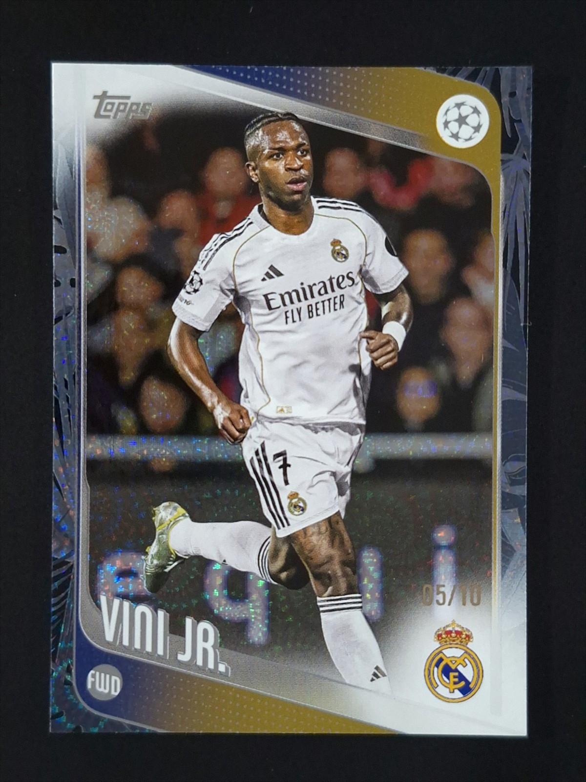 2025-26 Topps Carnaval UEFA VINI JR. 5/10 Samba Black Real Madrid #115