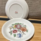 Spode England Fine Bone China Floral Saucers Set of 2 Round Printed Backstamp — photo 2