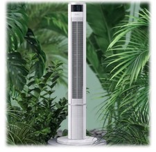 Odec White 43" Tower Fan for Bedroom, Quiet 80 Oscillation, 3 Modes Speeds
