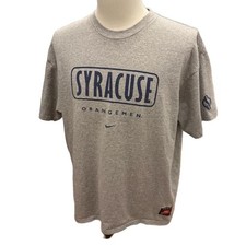 Vintage 90s Nike Syracuse Orangemen Heather Gray T-Shirt USA Made Size L