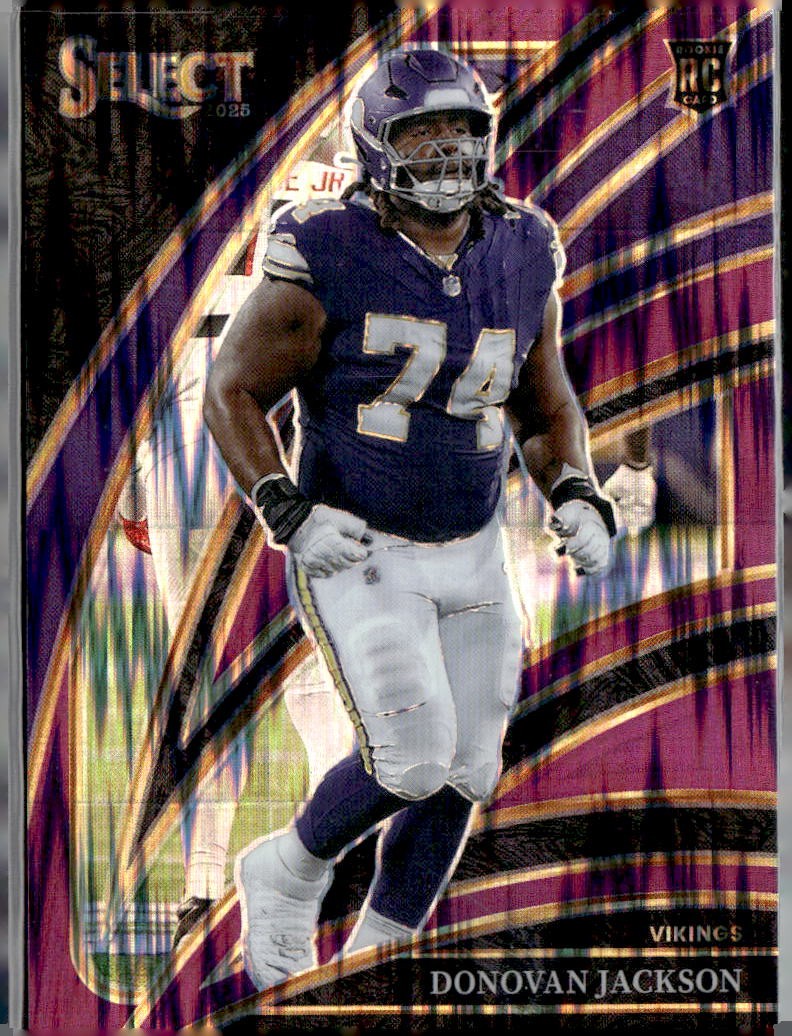 2025 Panini Select #263 Donovan Jackson Purple Prizm Shock #/699