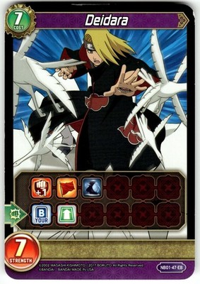 2002 Bandai Naruto Boruto Special Edition Jumbo Card NB01-47-EB Deidara