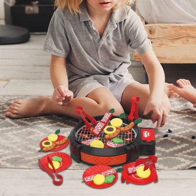 47 Teile BBQ Grill Spielset Pretend BBQ Zubehör Set Simulation Kochen Spielzeug